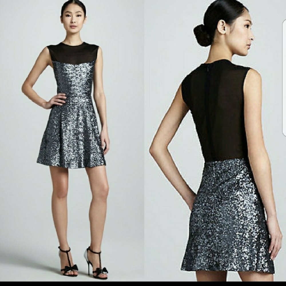 Nicole Miller black sequin dress.